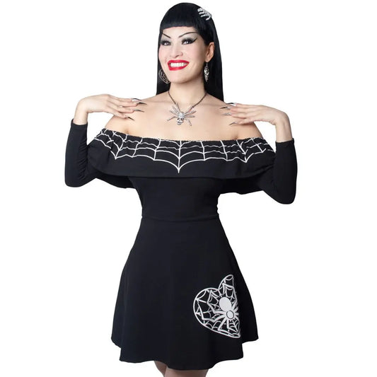 Ruffle Dress Web Heart