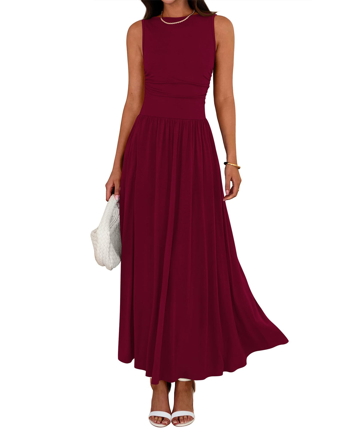 BTFBM Summer Maxi Dresses for Women Sleeveless Casual Dress