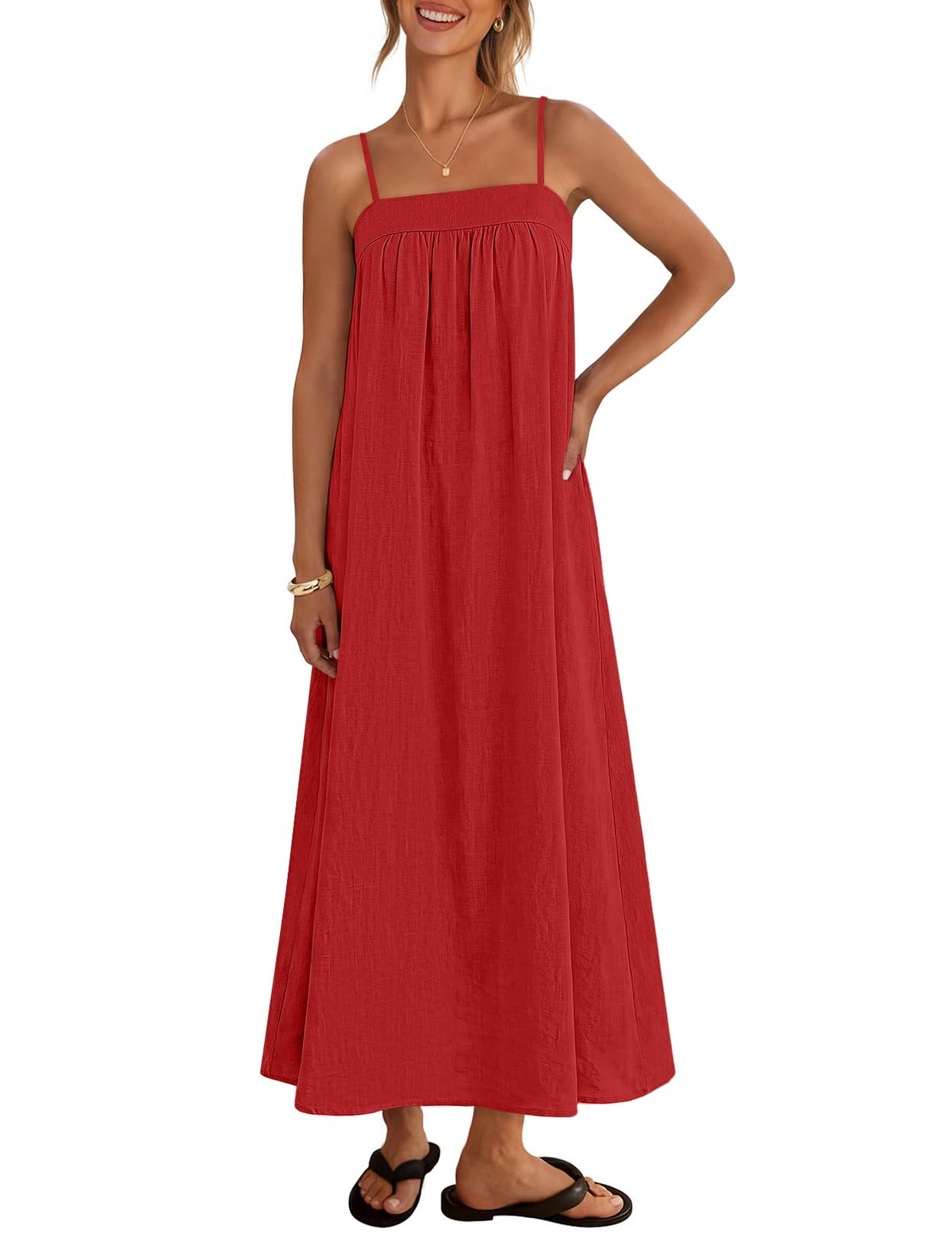 MEROKEETY Women's Summer Vacation Sundress Boho Maxi Dress