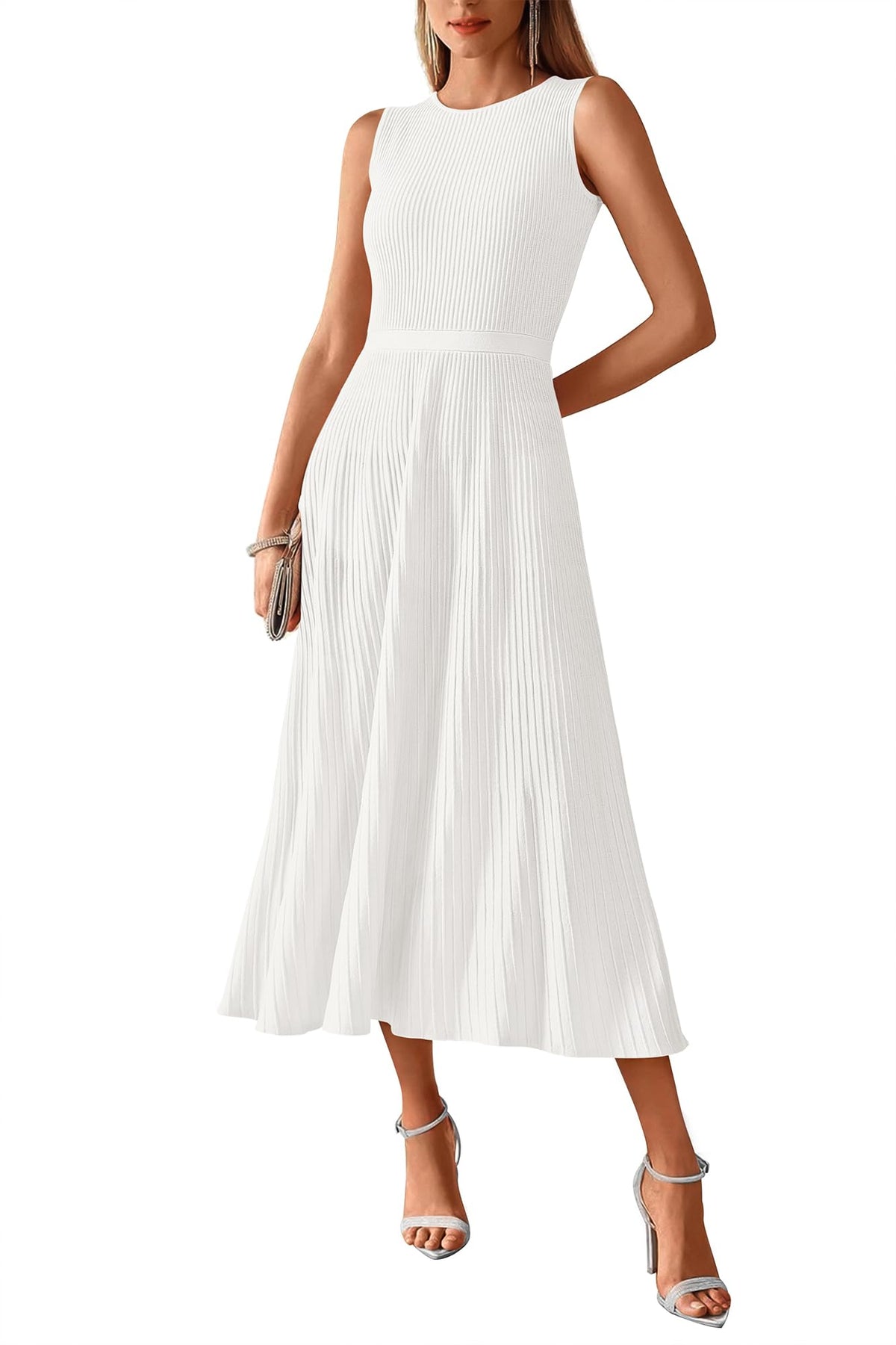 BTFBM Women Midi Bodycon Tank Dress