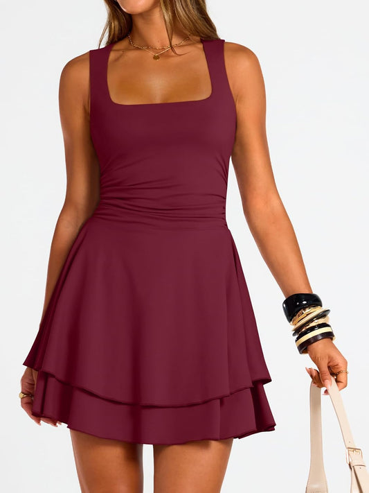 Trendy Queen Women Mini Summer Party Homecoming Beach Vacation Sun Dresses