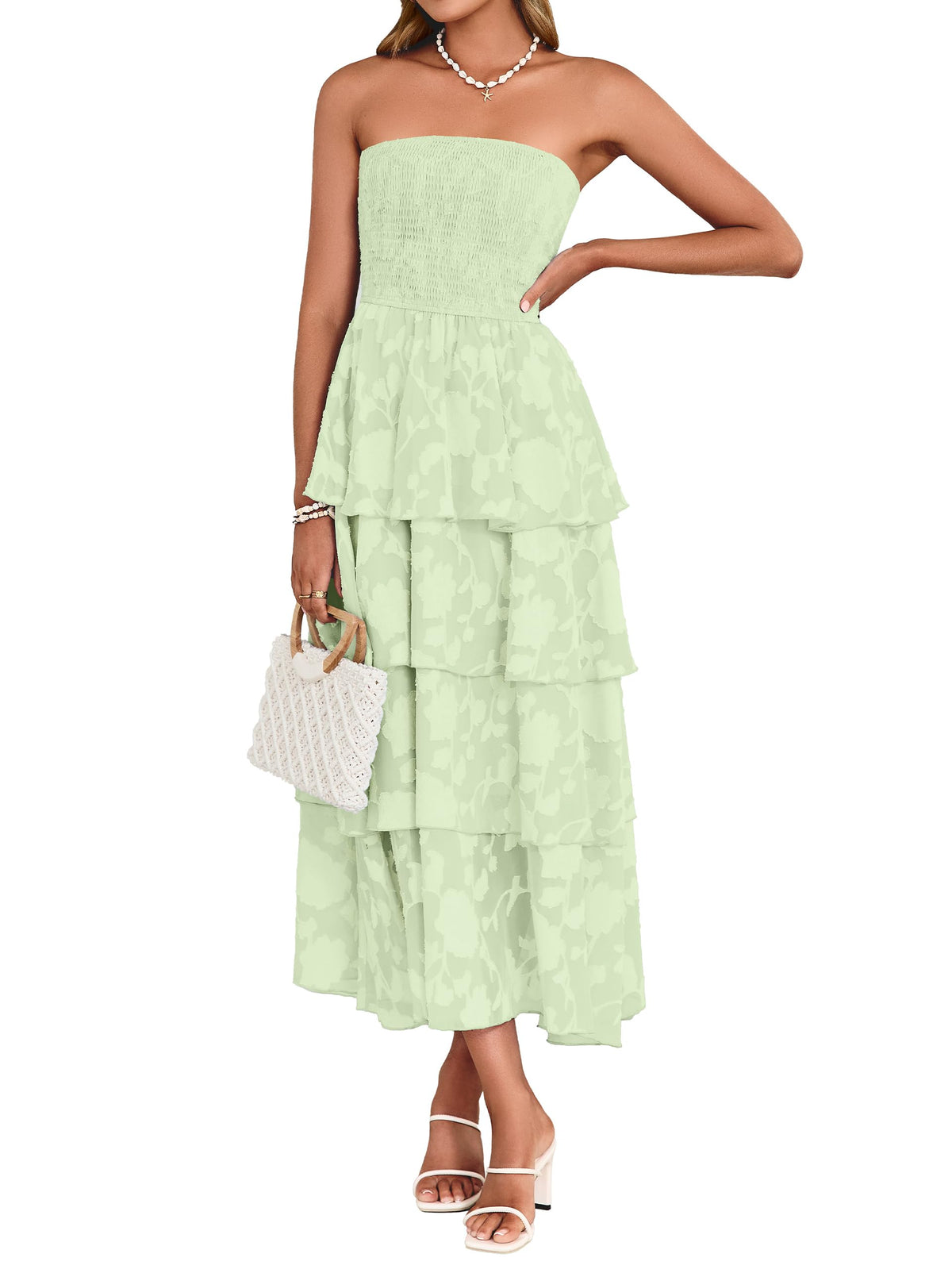 Simplee Womens Maxi Boho Floral Strpless Wedding Guest Beach Long Dress