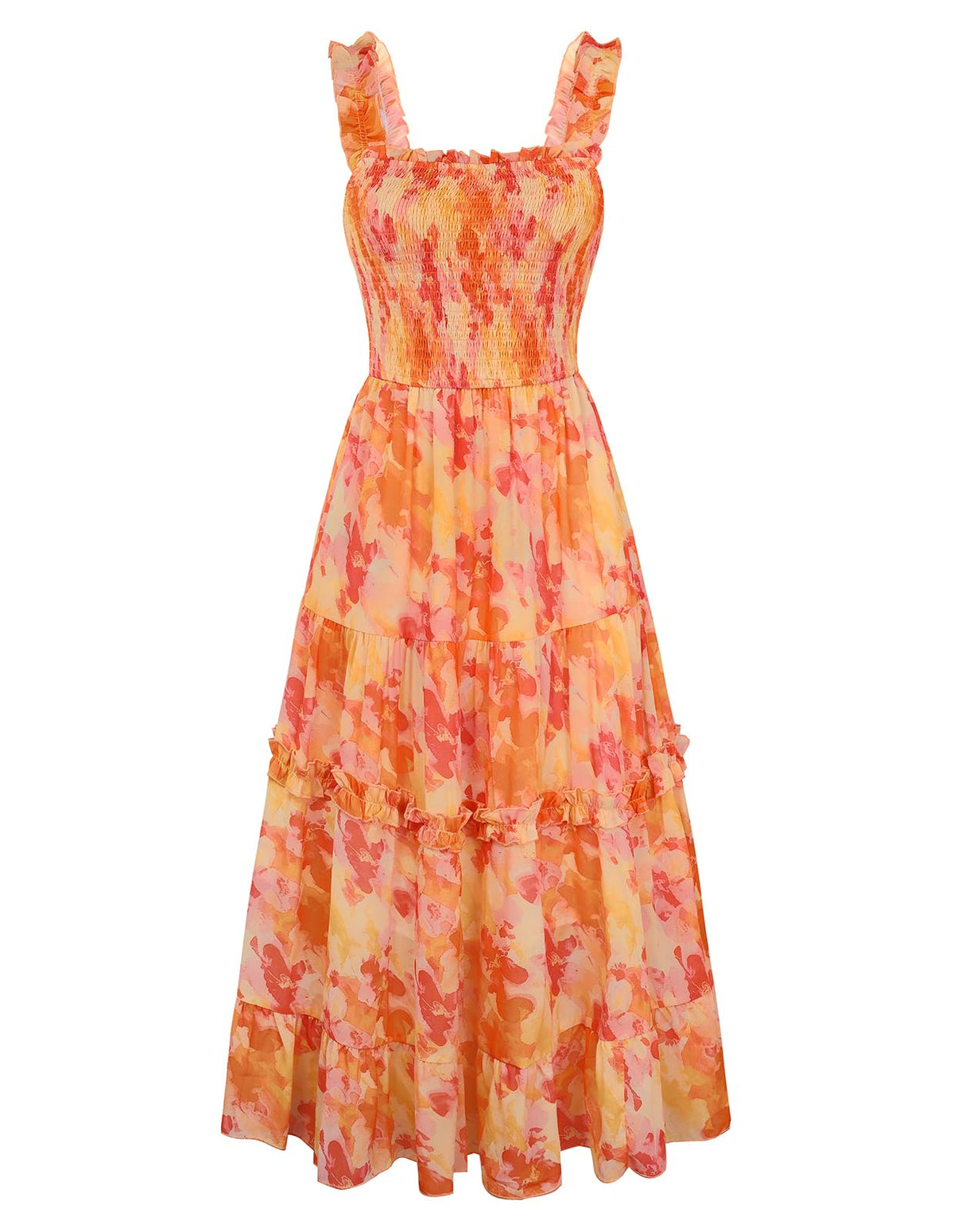 Scarlet Darkness Floral Dress for Women 2026 Summer Dress Flowy Sundress