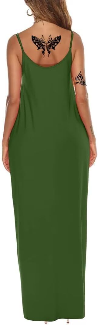 Women's Summer Maxi Long Dress Casual Boho Sleeveless Strap