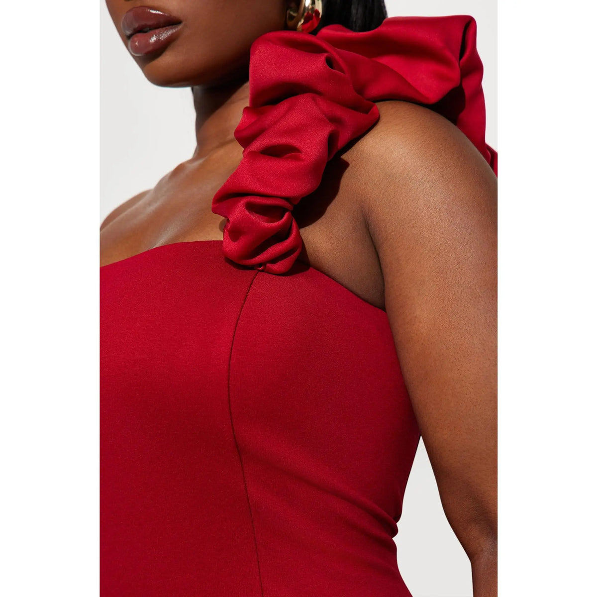 Wilma Ruffle Mini Dress - Red