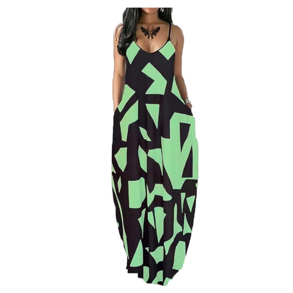 Women's Summer Maxi Long Dress Casual Boho Sleeveless Strap