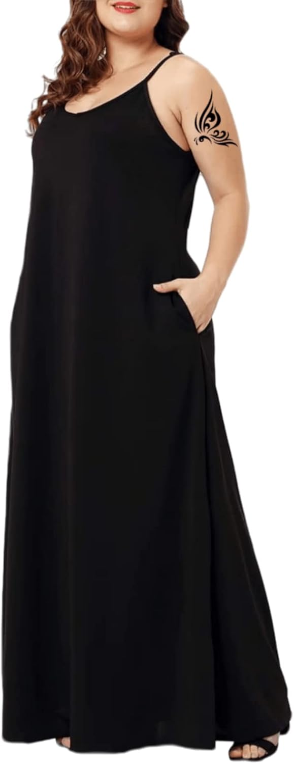 Women's Summer Maxi Long Dress Casual Boho Sleeveless Strap
