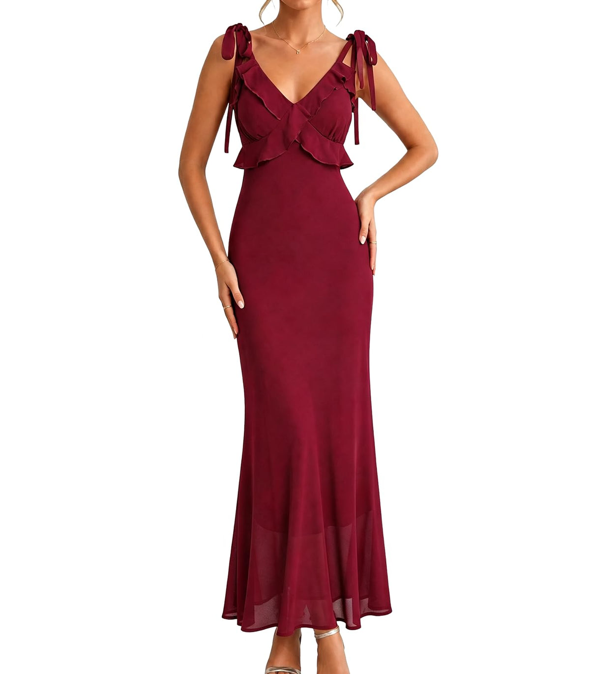 RIHOAS Boho Midi Floral Dress - Elegant Flowy Sundress | Formal-Inspired Outfit for Wedding Guest | Spring Summer Party Dress