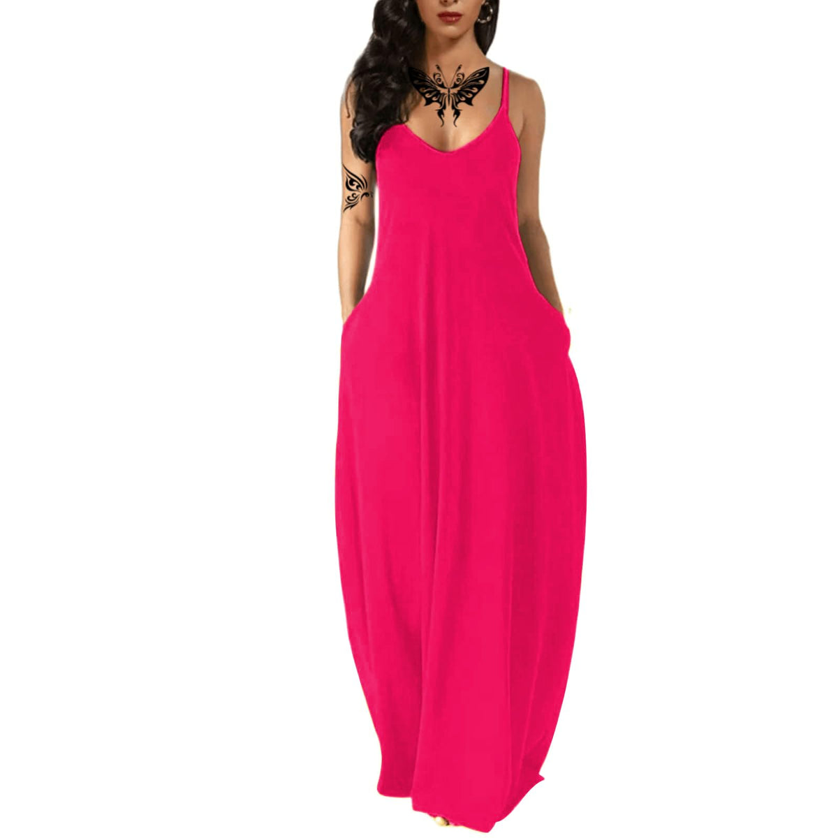 Women's Summer Maxi Long Dress Casual Boho Sleeveless Strap