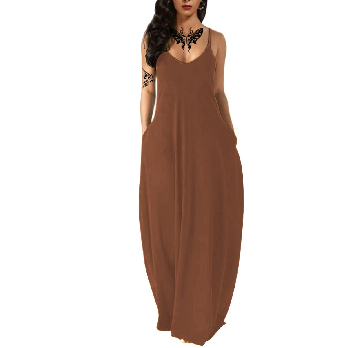Women's Summer Maxi Long Dress Casual Boho Sleeveless Strap