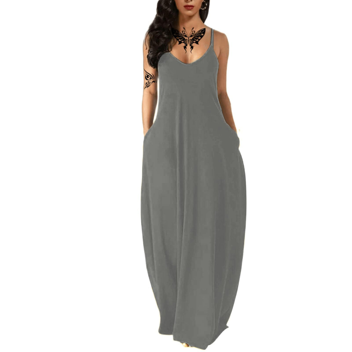 Women's Summer Maxi Long Dress Casual Boho Sleeveless Strap