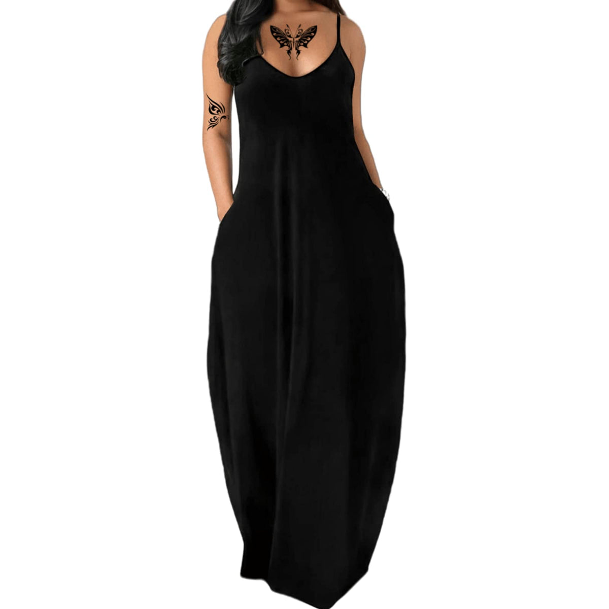 Women's Summer Maxi Long Dress Casual Boho Sleeveless Strap