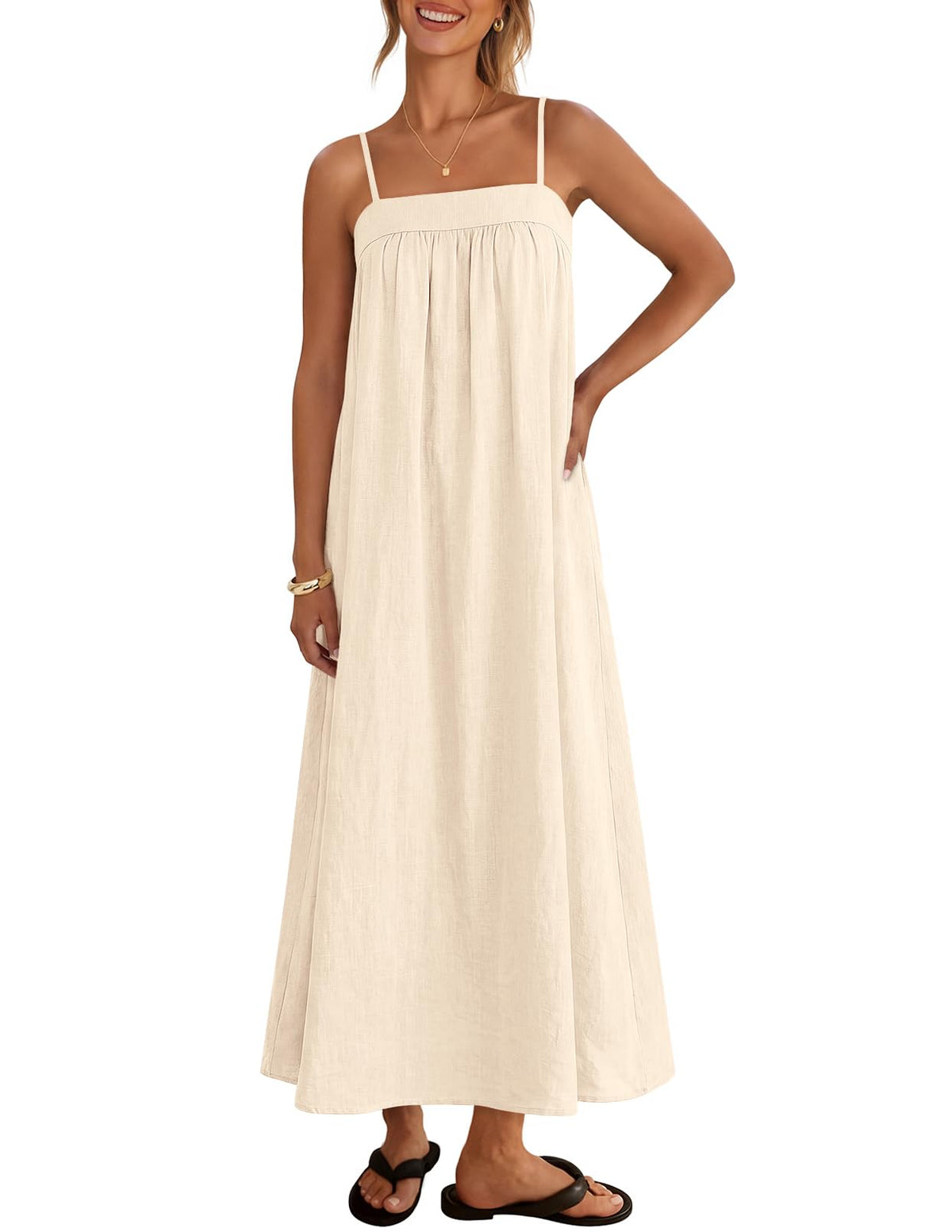 MEROKEETY Women's Summer Vacation Sundress Boho Maxi Dress