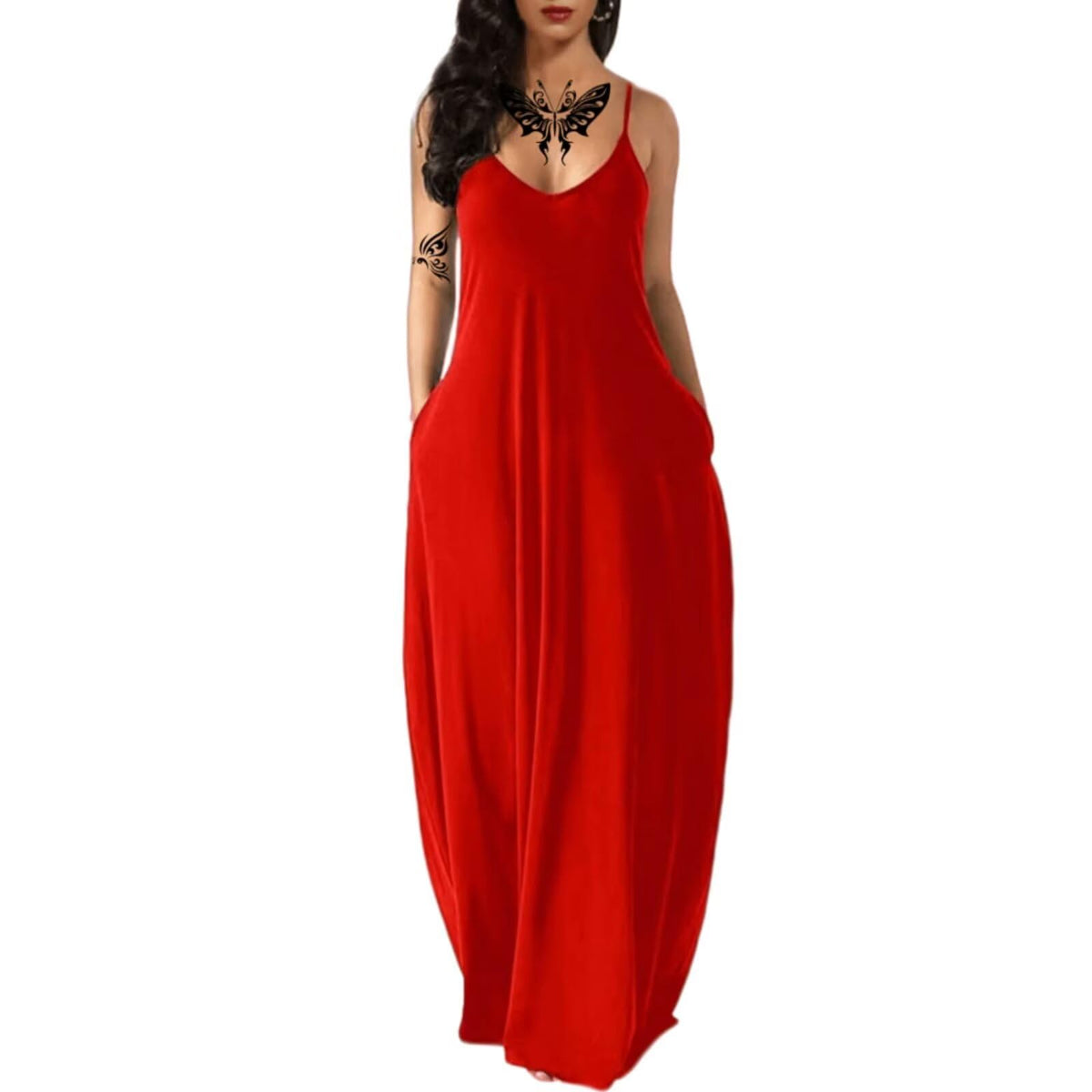 Women's Summer Maxi Long Dress Casual Boho Sleeveless Strap