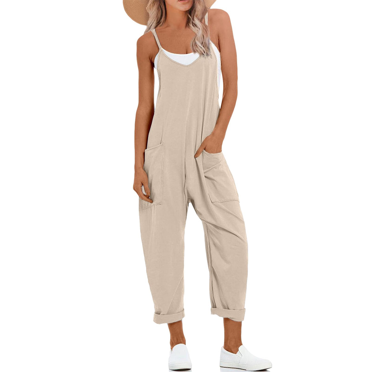 UNIANKIYA One Piece Jumpsuits for Women Casual Overalls Summer Rompers Trendy Jumpers Beach Vacation Outfits Travel Clothes