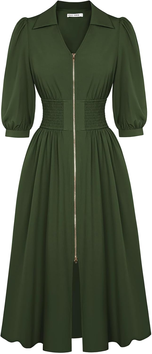 GRACE KARIN Women's Summer Midi Dress Business Casual Dresses