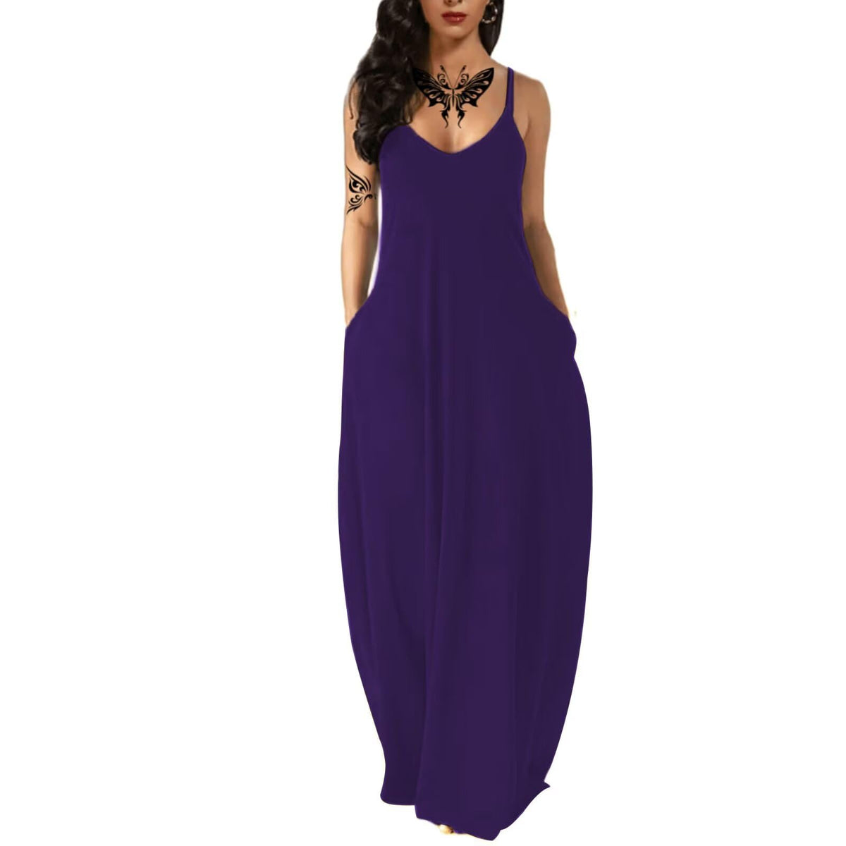 Women's Summer Maxi Long Dress Casual Boho Sleeveless Strap