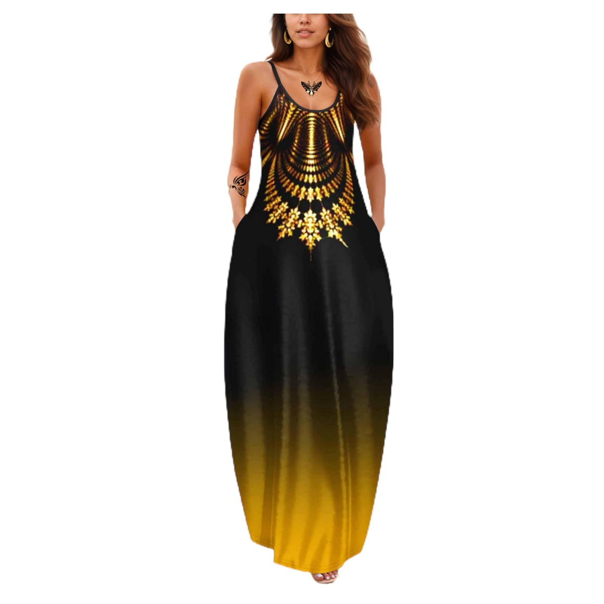 Women's Summer Maxi Long Dress Casual Boho Sleeveless Strap
