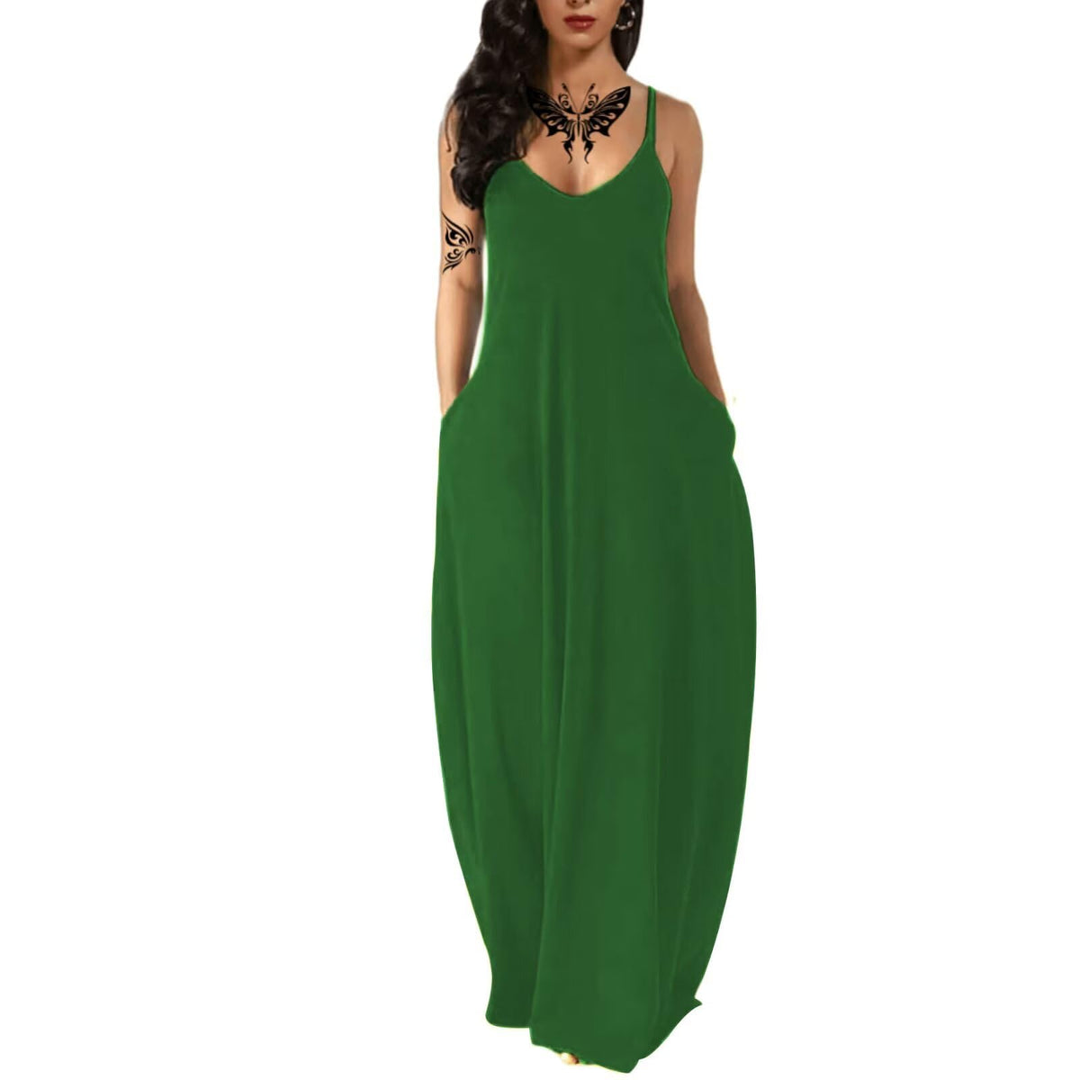 Women's Summer Maxi Long Dress Casual Boho Sleeveless Strap