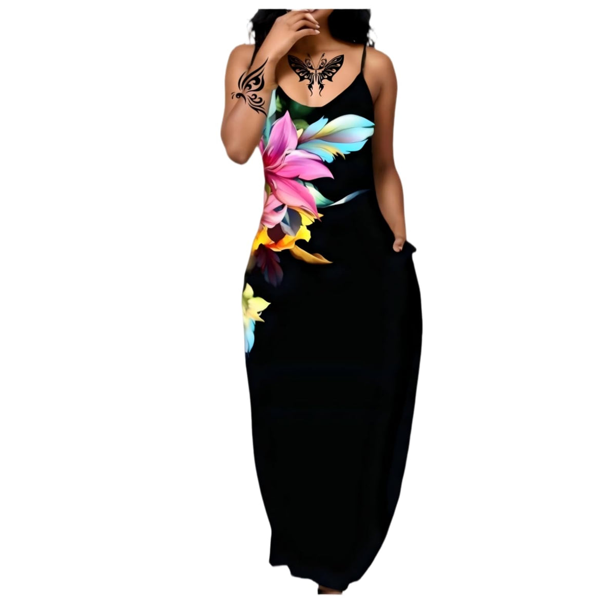 Women's Summer Maxi Long Dress Casual Boho Sleeveless Strap