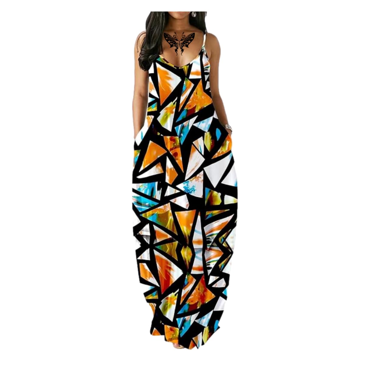 Women's Summer Maxi Long Dress Casual Boho Sleeveless Strap
