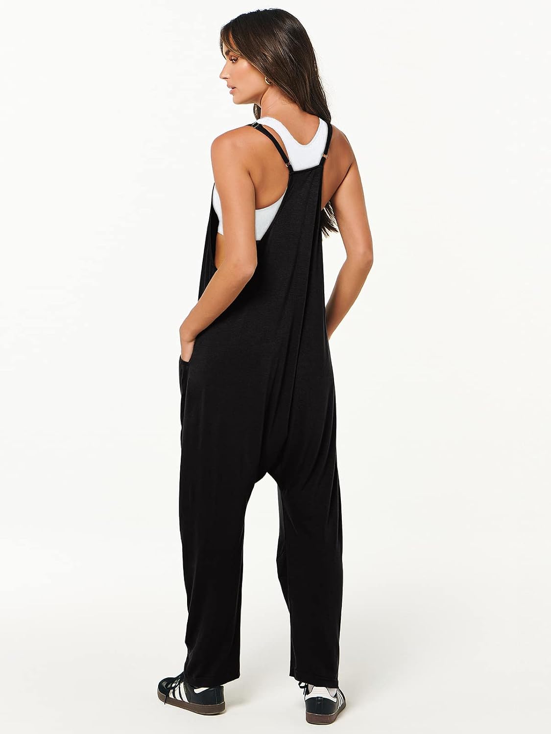 ANRABESS Jumpsuits for Women Summer Casual Sleeveless Overalls