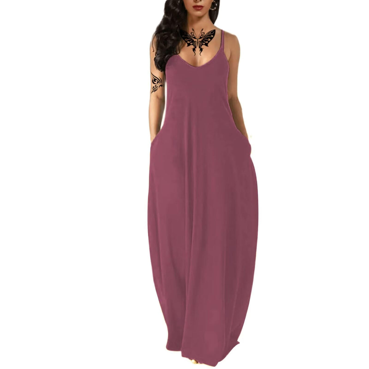 Women's Summer Maxi Long Dress Casual Boho Sleeveless Strap