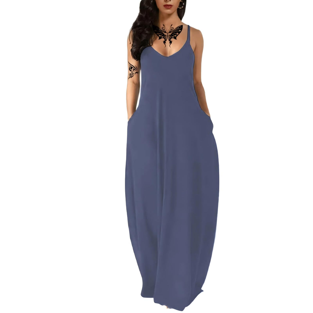 Women's Summer Maxi Long Dress Casual Boho Sleeveless Strap