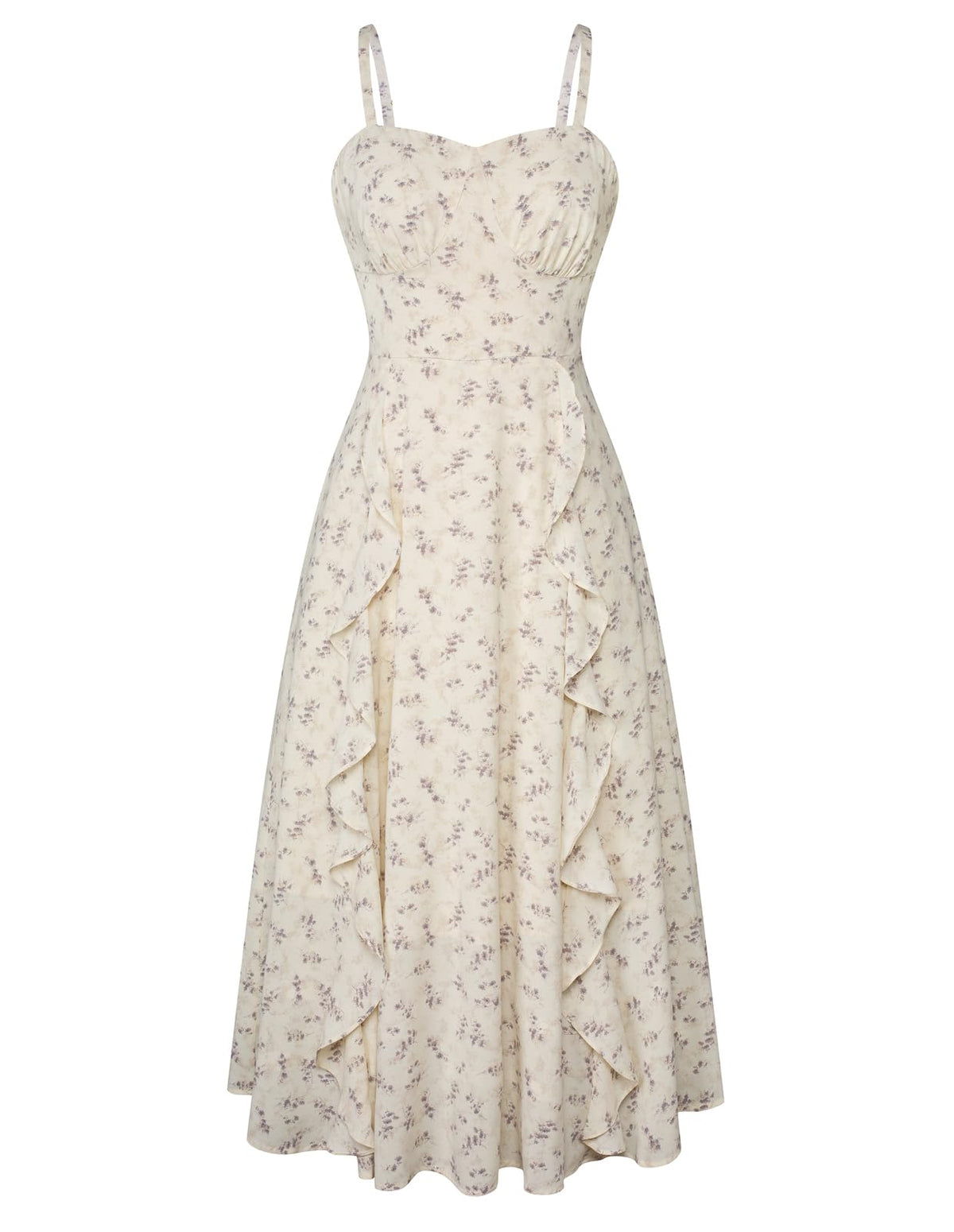 Belle Poque Women Sun Dresses Midi Ruffle Dress