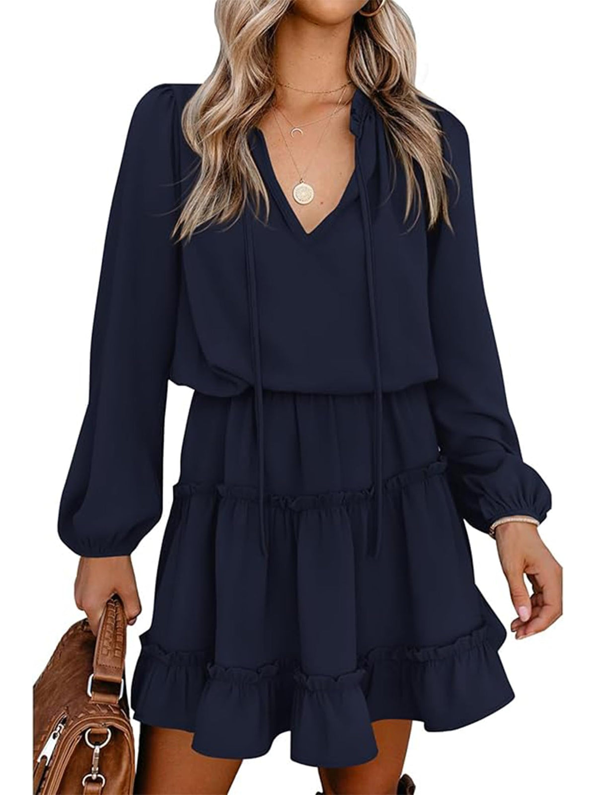 BTFBM Long Sleeve Dress for Women Fall 2026