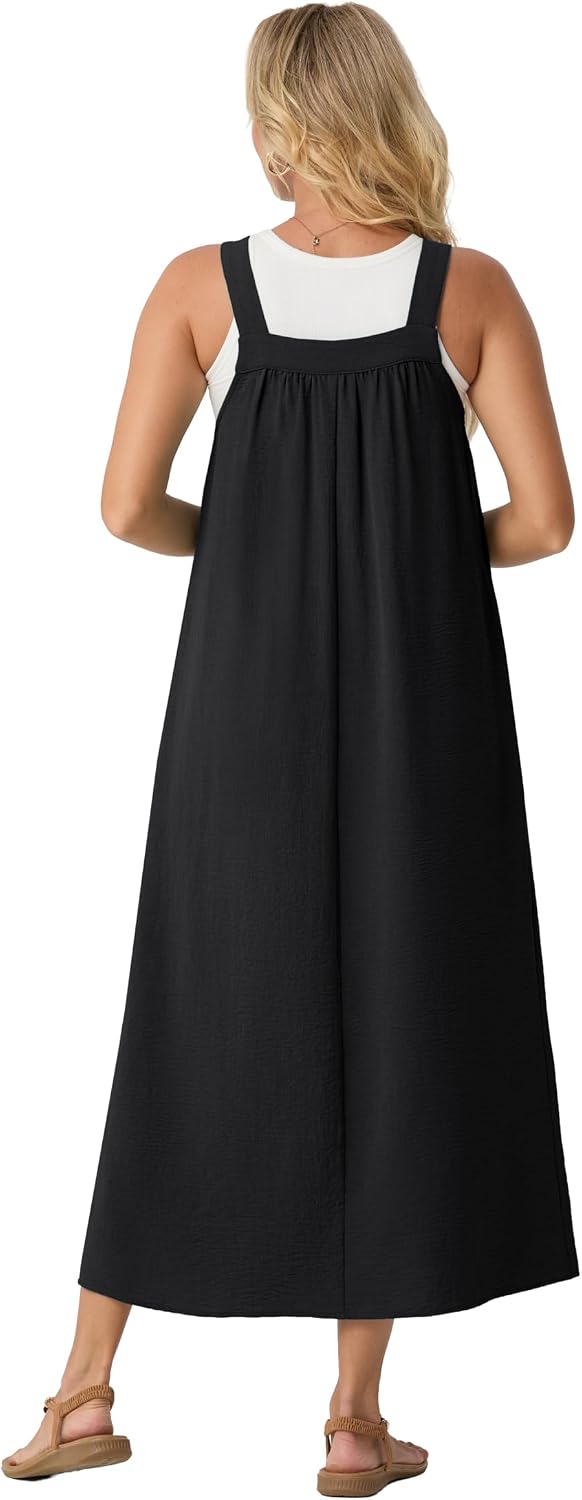 Lepunuo Overall Dress for Women Summer Adjustable Casual Cover Up
