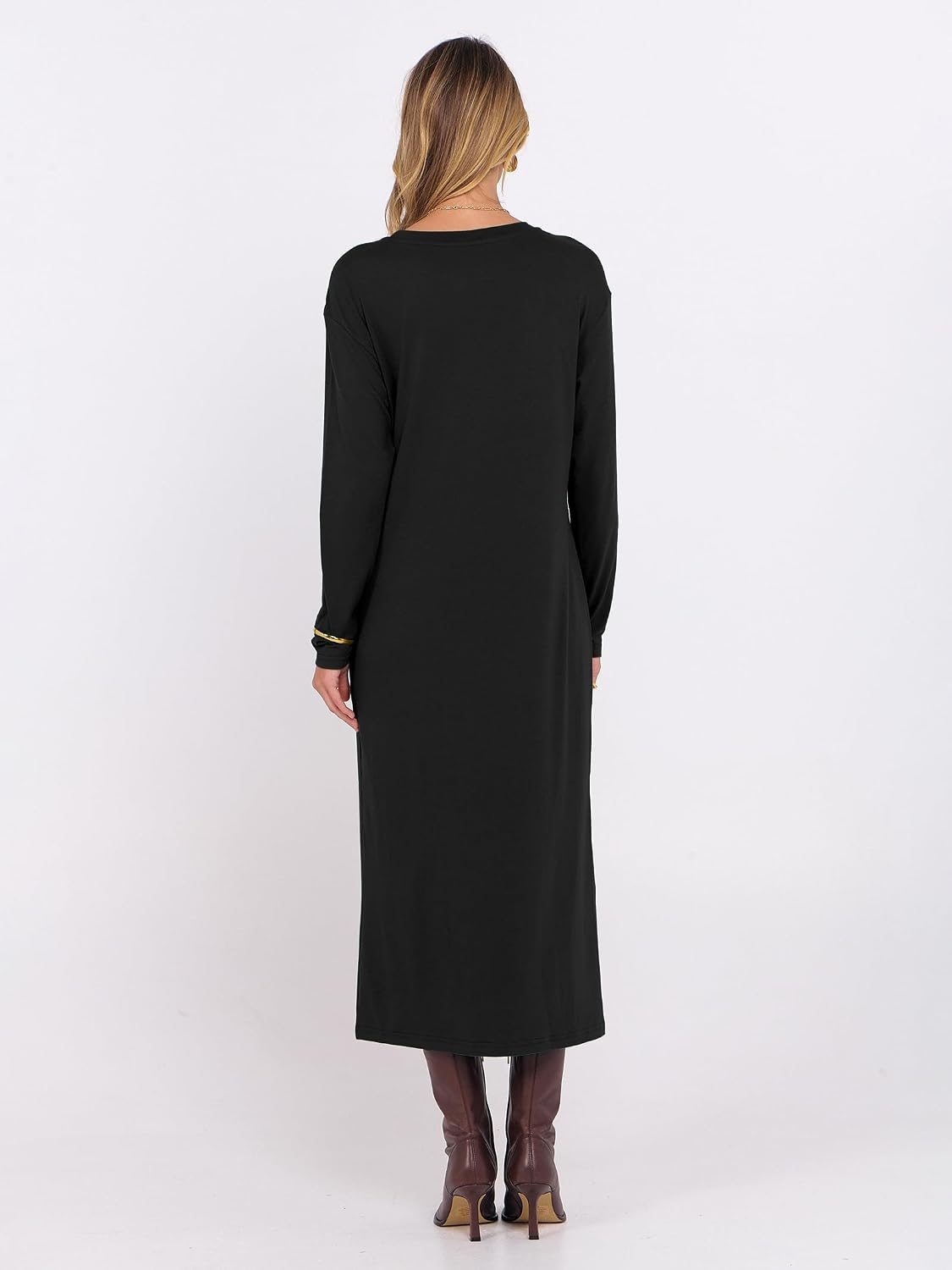 ANRABESS Long Sleeve Midi Dresses for Women