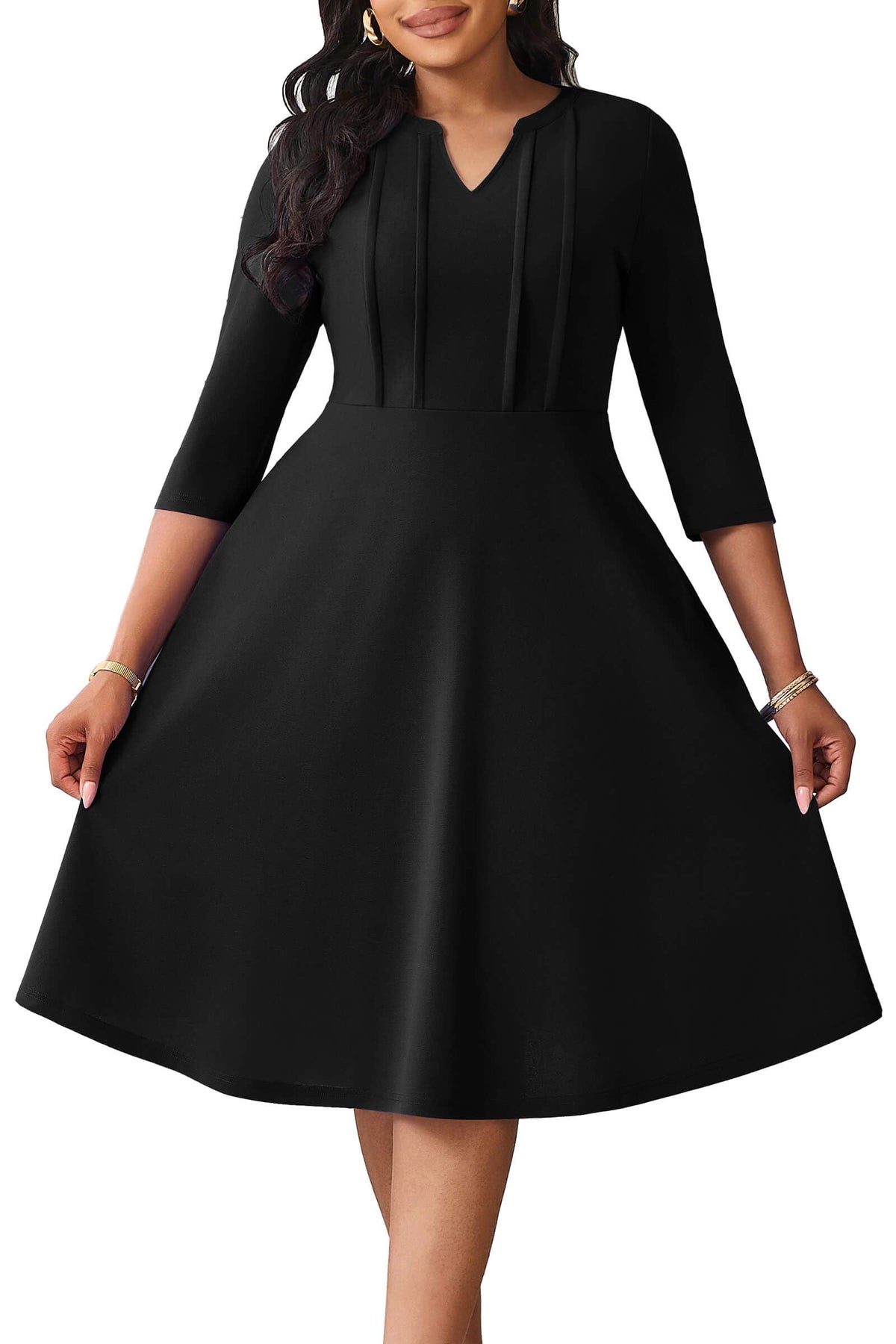 Nmoder Plus Size Curvy Women Dress A Line Church Cocktail Dresses