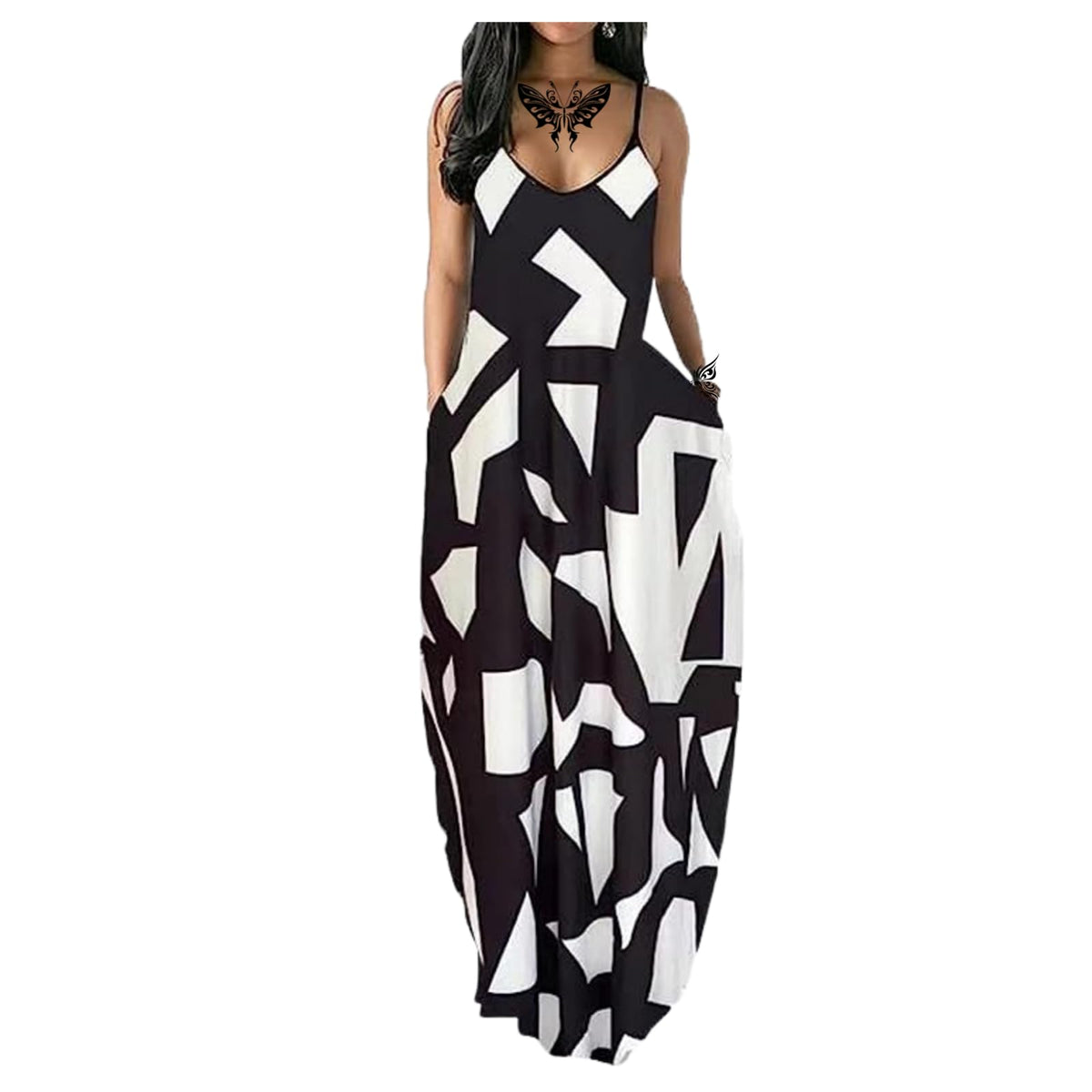 Women's Summer Maxi Long Dress Casual Boho Sleeveless Strap