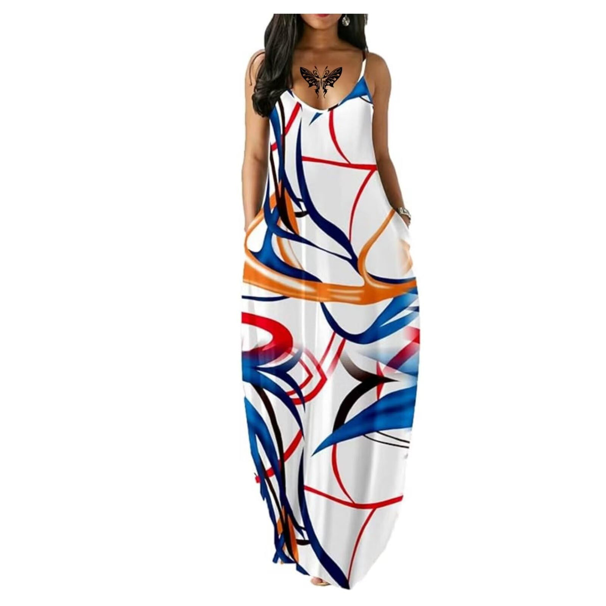 Women's Summer Maxi Long Dress Casual Boho Sleeveless Strap