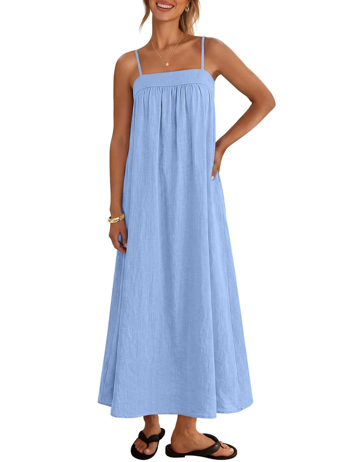 MEROKEETY Women's Summer Vacation Sundress Boho Maxi Dress