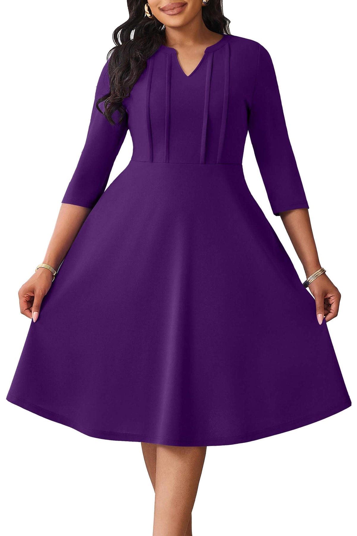 Nmoder Plus Size Curvy Women Dress A Line Church Cocktail Dresses