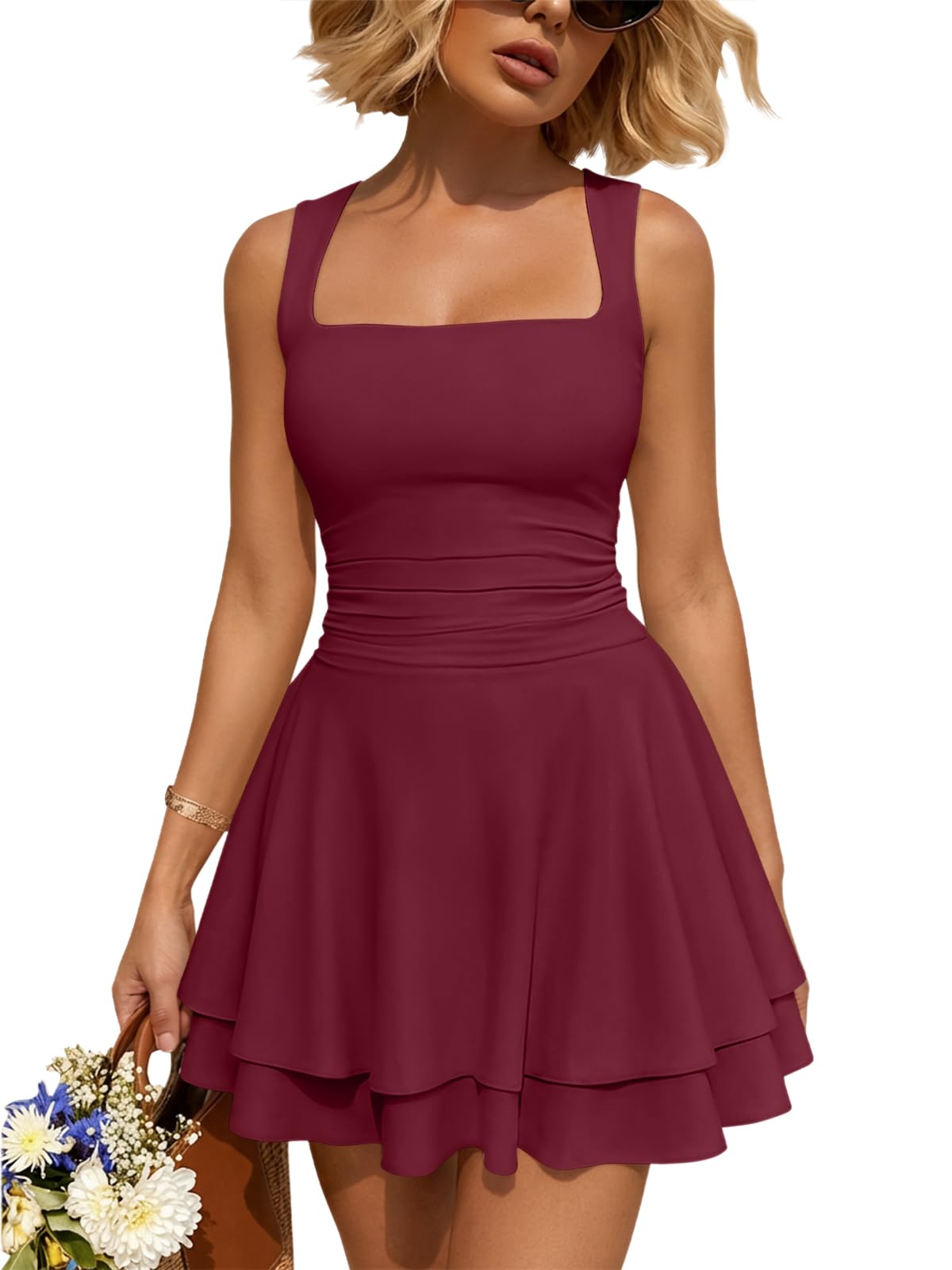 Trendy Queen Women Mini Summer Party Homecoming Beach Vacation Sun Dresses