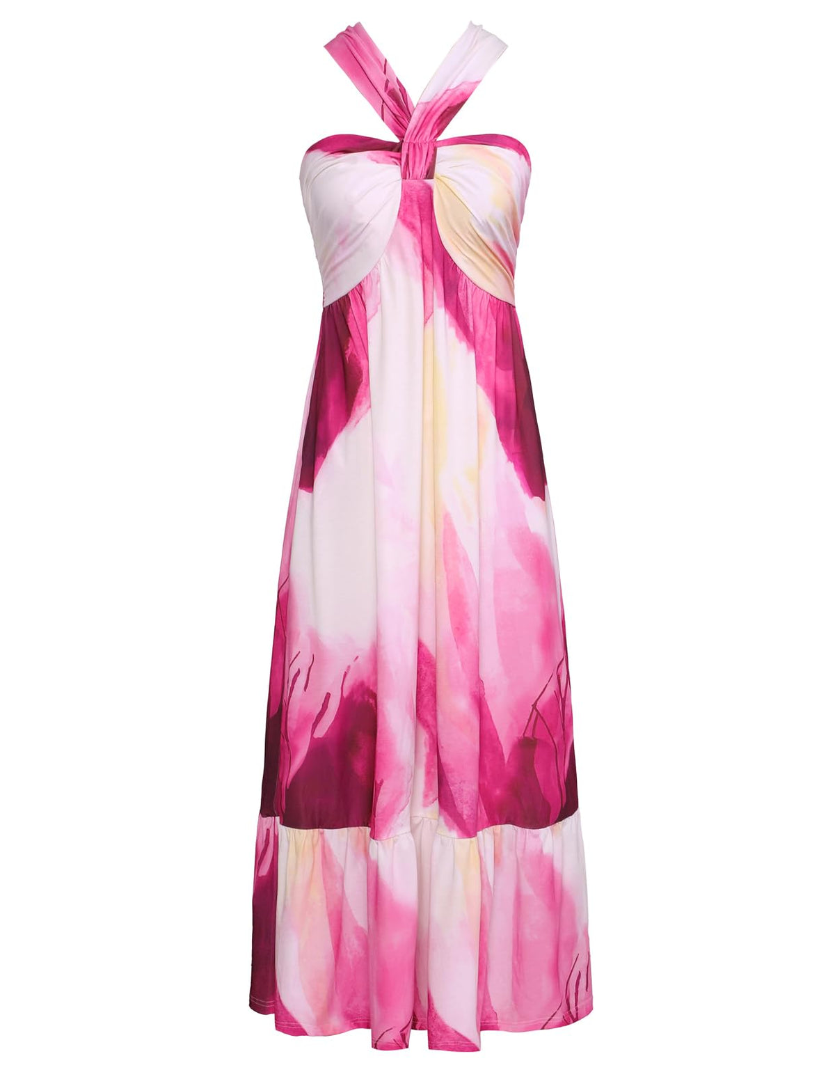 GRACE KARIN Womens Summer Floral Halter Boho Maxi Dresses