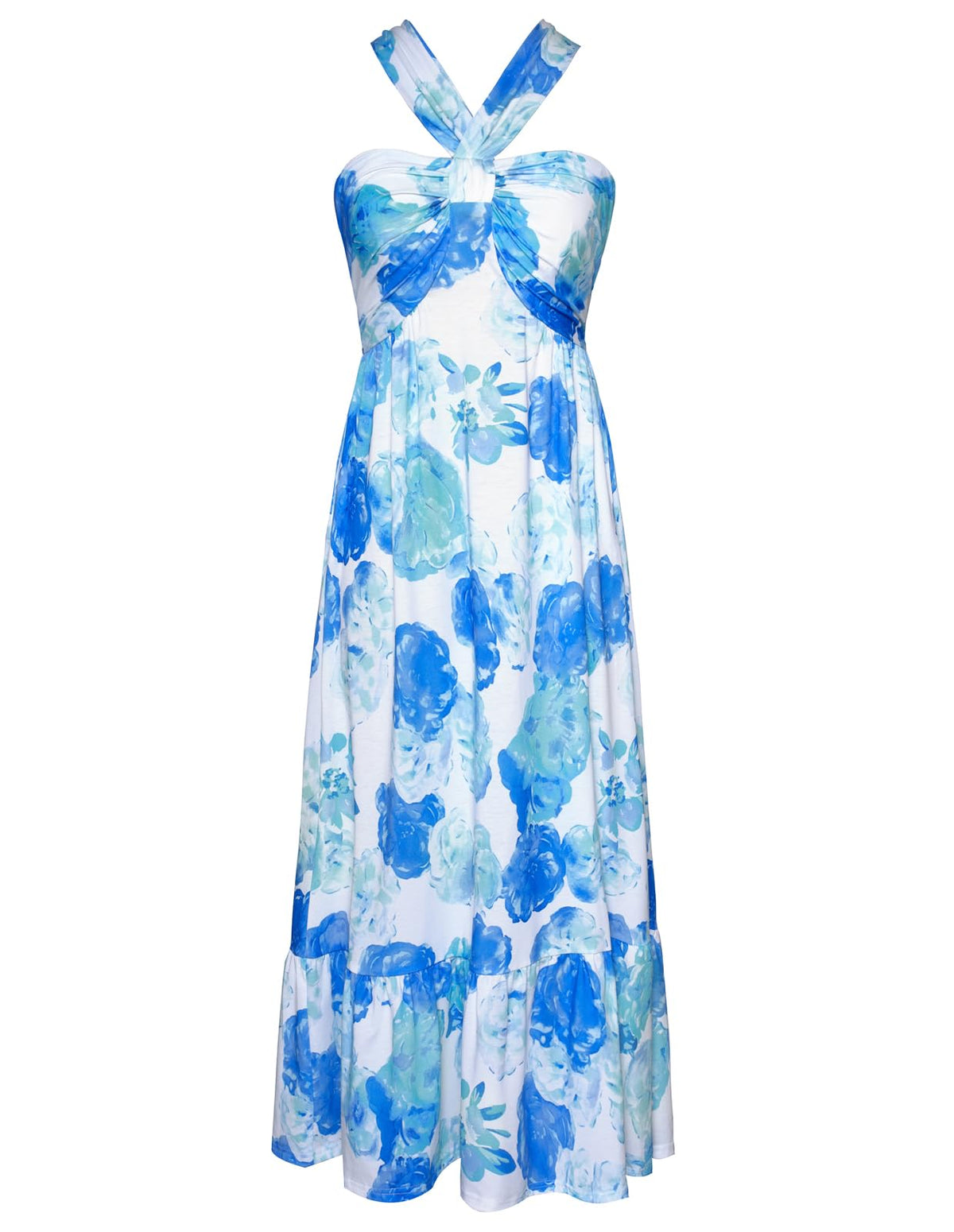 GRACE KARIN Womens Summer Floral Halter Boho Maxi Dresses