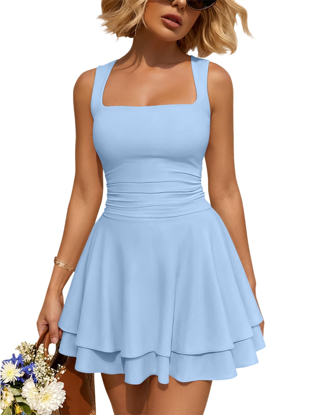 Trendy Queen Women Mini Summer Party Homecoming Beach Vacation Sun Dresses