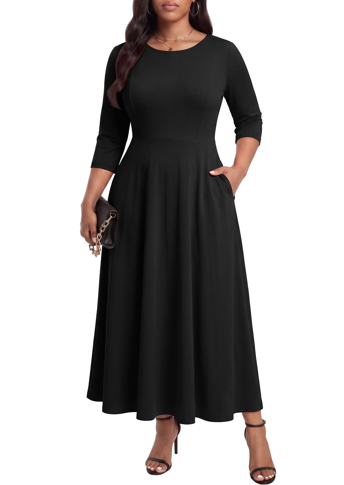 Nmoder Plus Size Curvy Women Dress A Line Church Cocktail Dresses