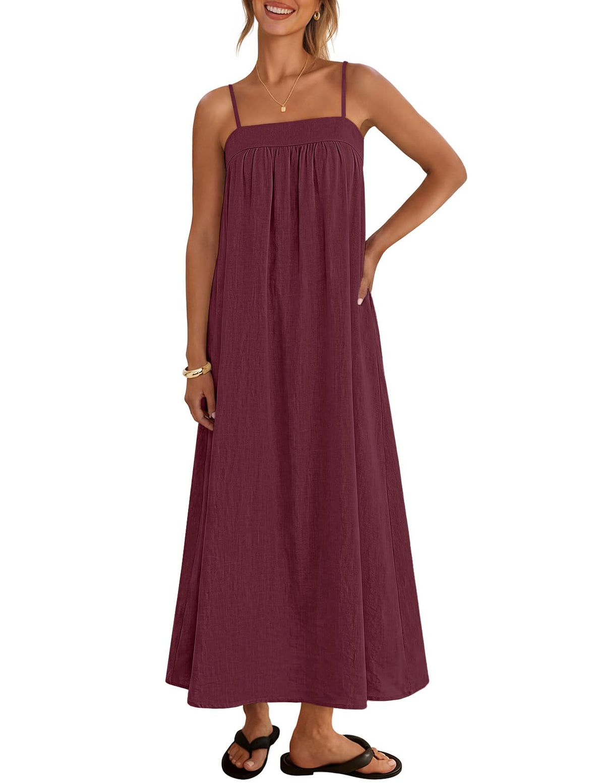 MEROKEETY Women's Summer Vacation Sundress Boho Maxi Dress