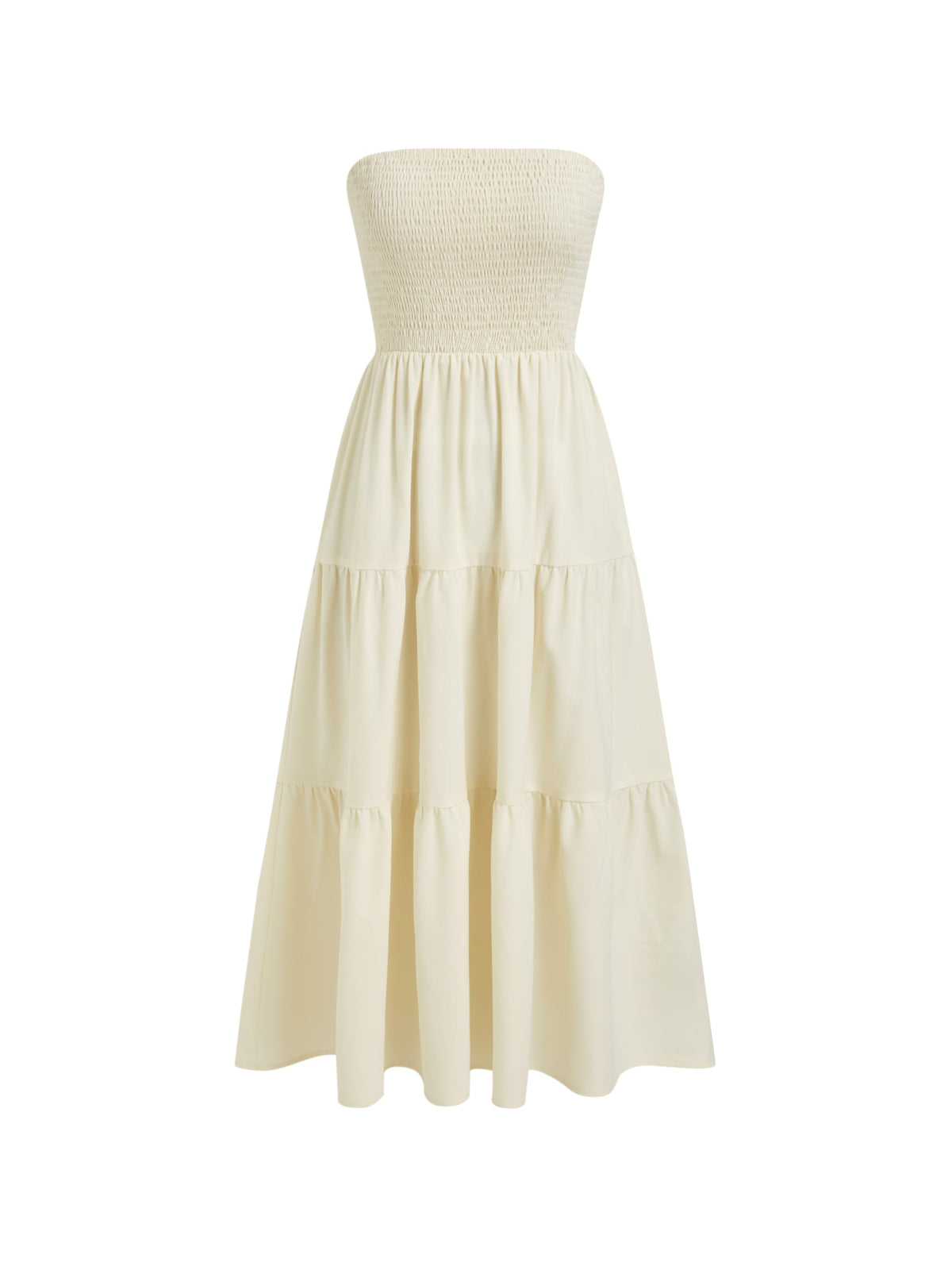 CIDER Women's Strapless Dress with Pockets Tube Striped Long Midi Dresses A Line Beach Vacation Casual Summer Outfits