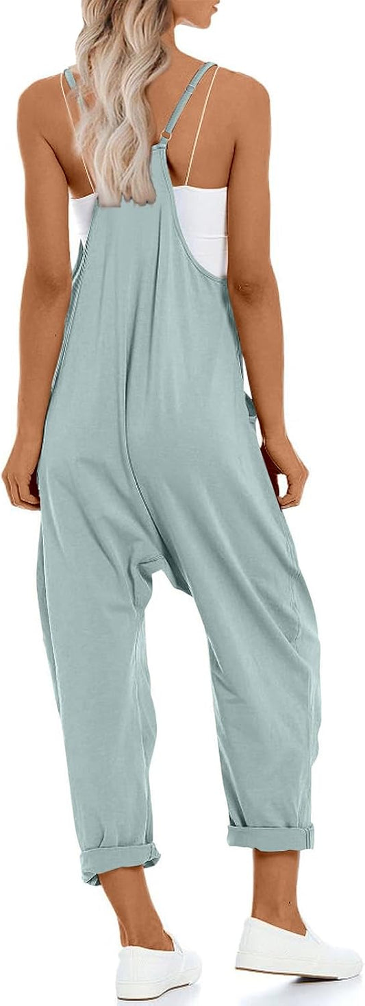 UNIANKIYA One Piece Jumpsuits for Women Casual Overalls Summer Rompers Trendy Jumpers Beach Vacation Outfits Travel Clothes