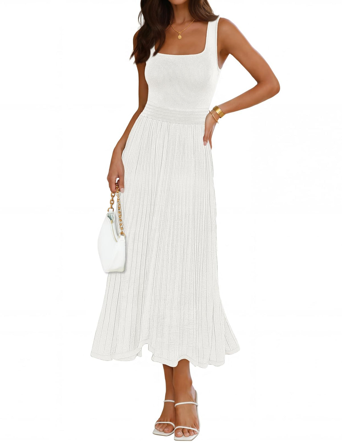 MEROKEETY Women's Summer Cocktail Party Elegant Work Midi Dress