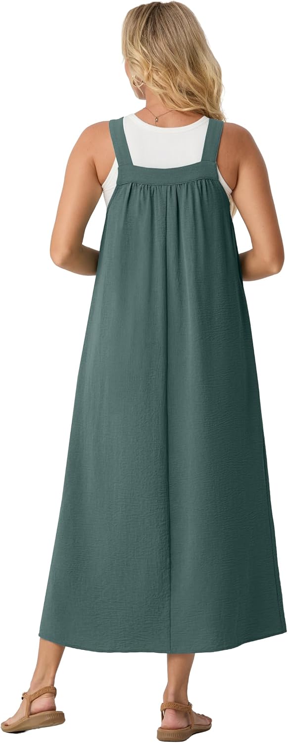 Lepunuo Overall Dress for Women Summer Adjustable Casual Cover Up