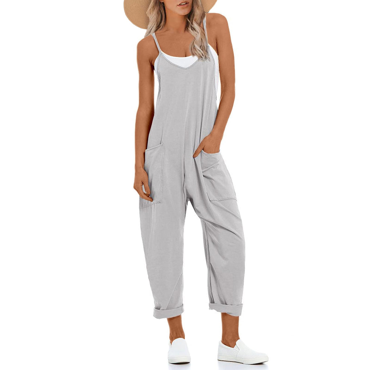 UNIANKIYA One Piece Jumpsuits for Women Casual Overalls Summer Rompers Trendy Jumpers Beach Vacation Outfits Travel Clothes