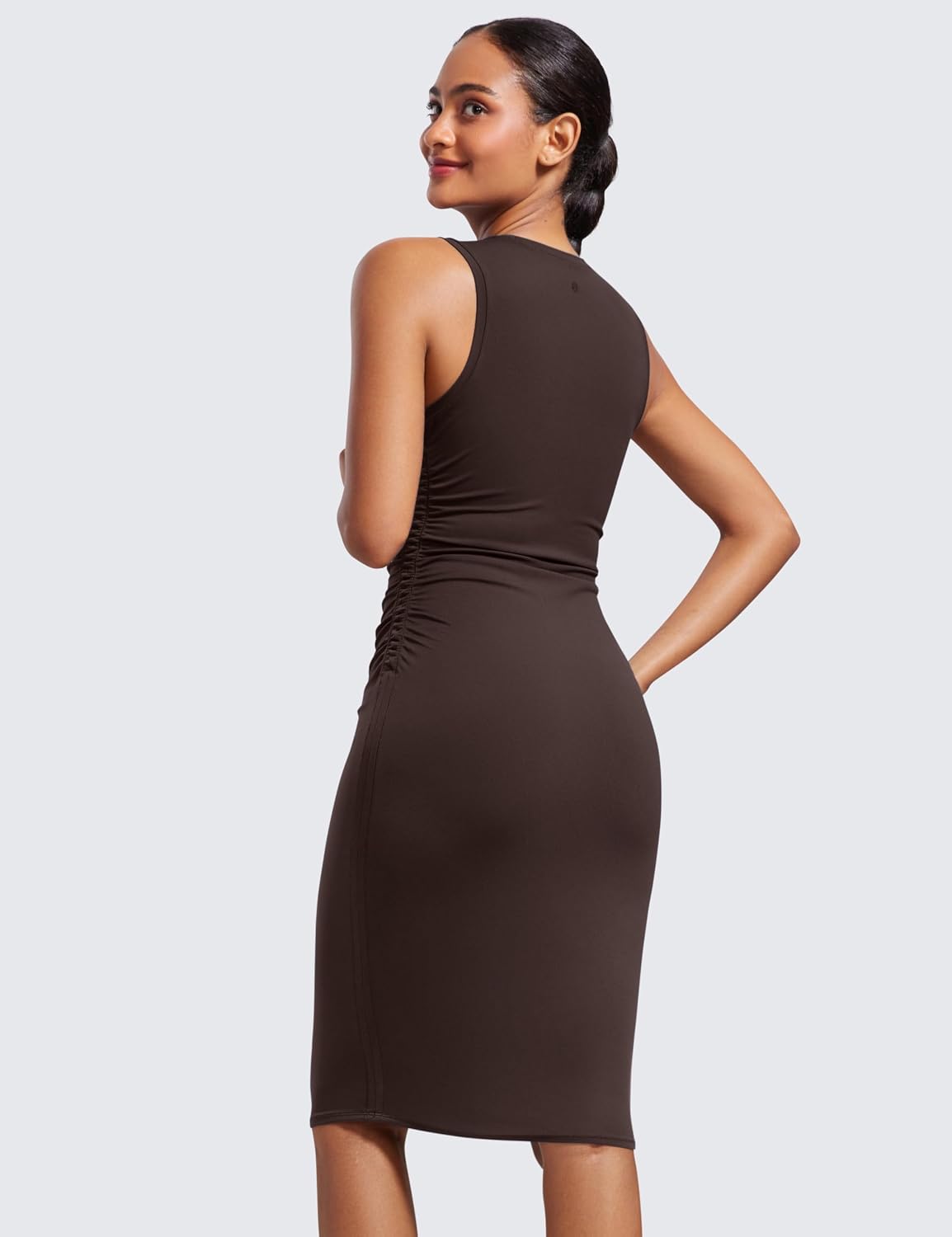 CRZ YOGA Butterluxe Ruched Midi Casual Dress