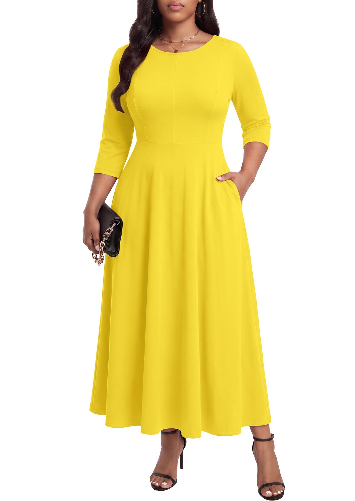 Nmoder Plus Size Curvy Women Dress A Line Church Cocktail Dresses